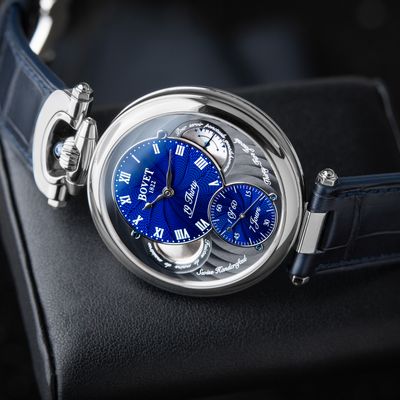 Bovet 19Thirty Fleurier 1 of 60 Blue Great Guilloche Dial Limited Steel 42mm