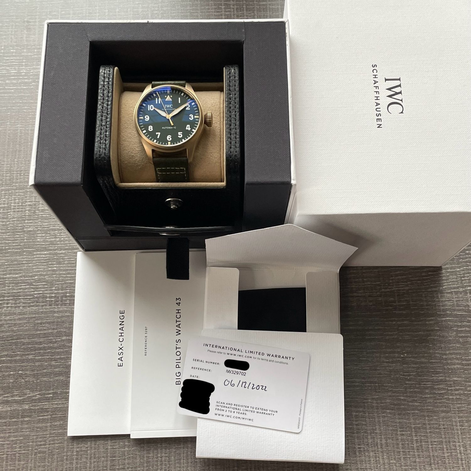 IWC Big Pilot's Watch Spitfire Green Dial Bronze Leather Automatic