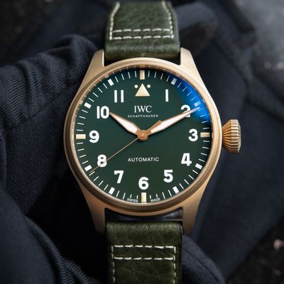 IWC Big Pilot's Watch Spitfire Green Dial Bronze Leather Automatic