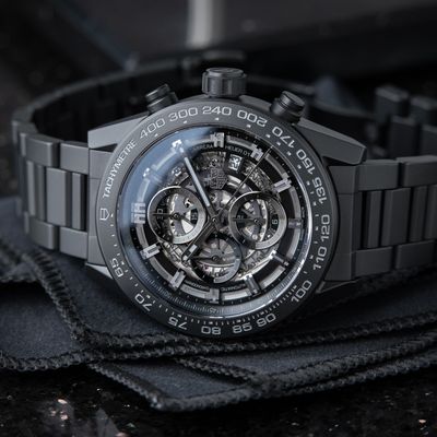 TAG Heuer Carrera Chronograph Skeleton Openworked Black Ceramic