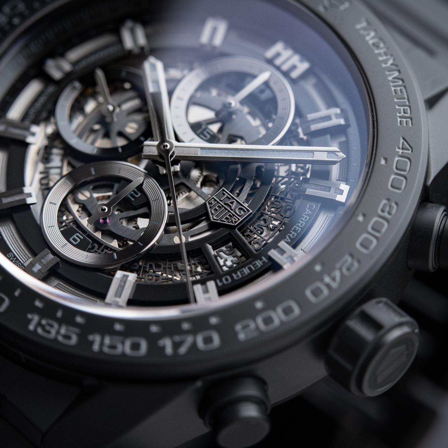 TAG Heuer Carrera Chronograph Skeleton Openworked Black Ceramic