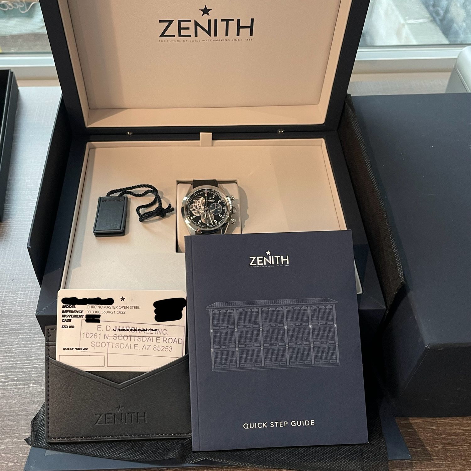 Zenith Chronomaster Open El Primero 3604 1/10th Chronograph Black