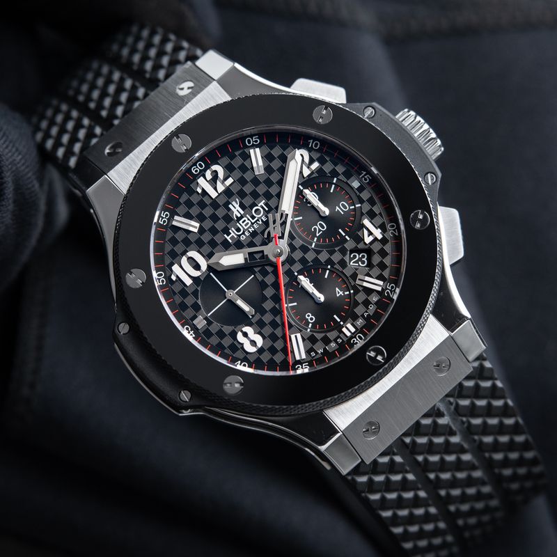 Hublot Big Bang 44 mm Original Steel Automatic Chronograph Ceramic Black Dial