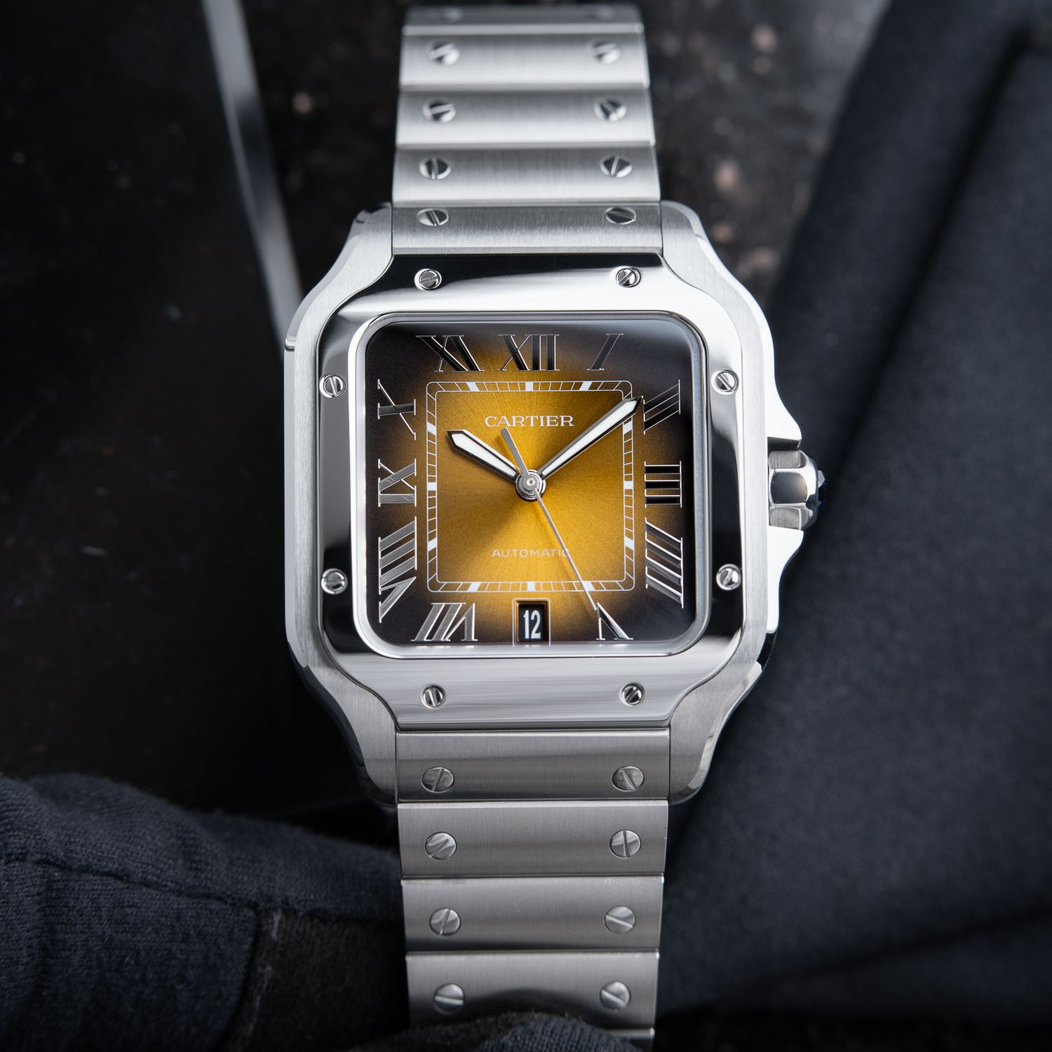Cartier Santos De Cartier UNWORN 5/2024 Large Model Steel Brown Automatic