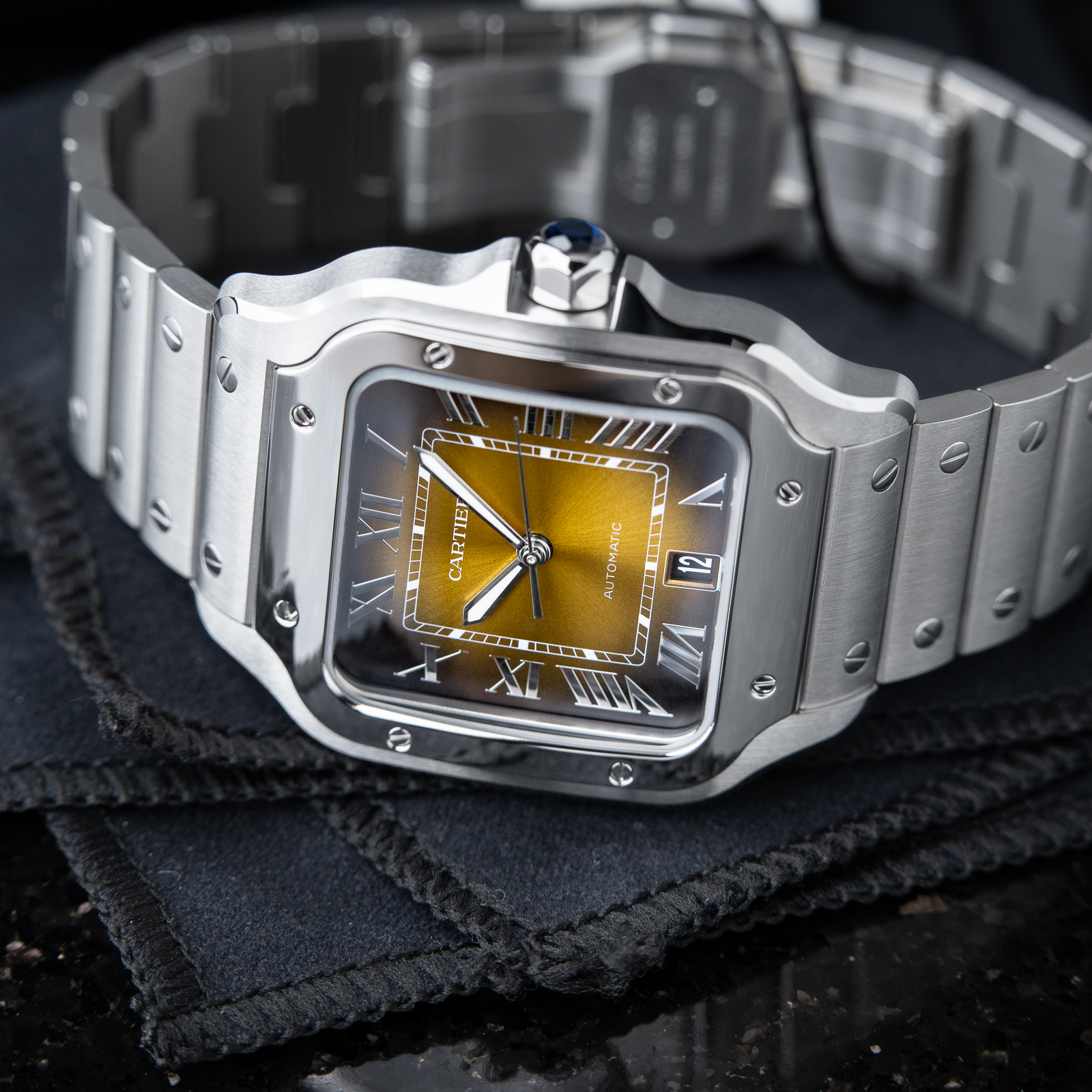 Cartier Santos De Cartier UNWORN 5/2024 Large Model Steel Brown Automatic