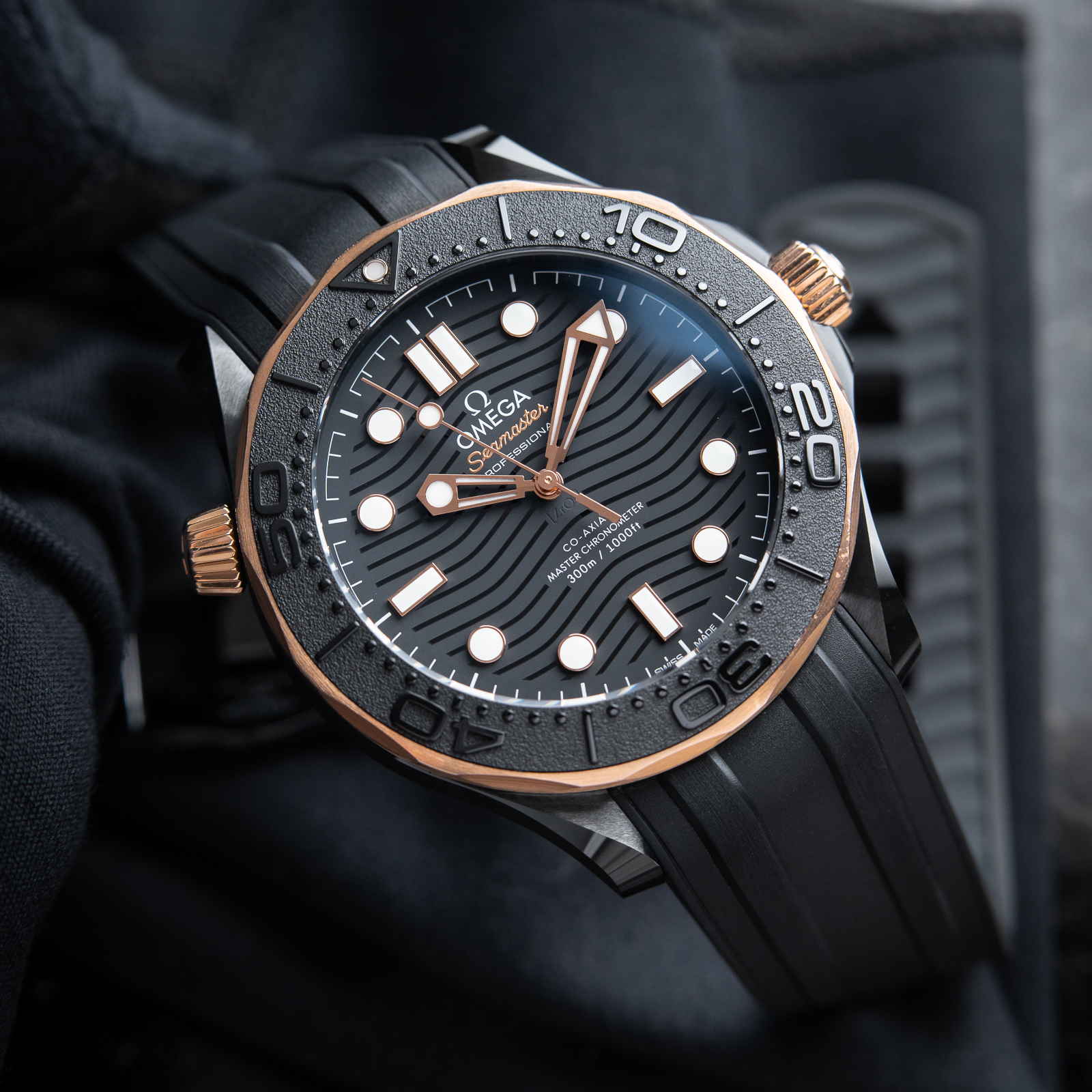 OMEGA Seamaster Professional Diver 300M SMP Rose Gold Ceramic Black 43.5mm