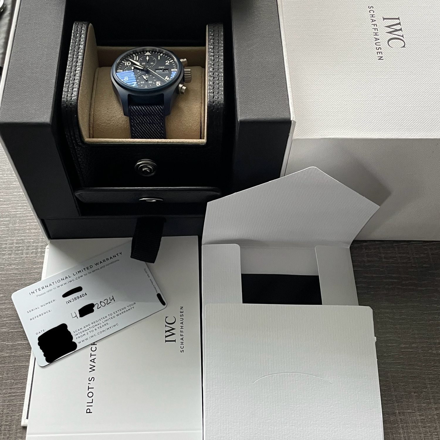 IWC Pilot's Watch Chronograph UNWORN 4/24 Oceana Top Gun Blue