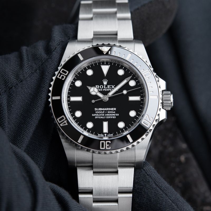 Rolex Submariner (No Date) Oyster Perpetual Diver Black Ceramic Steel Bracelet 41mm