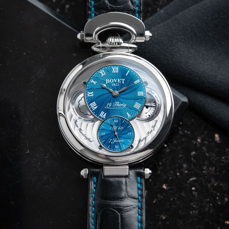 Bovet 19Thirty Fleurier 1 of 60 Turquoise Great Guilloche Limited Steel 42