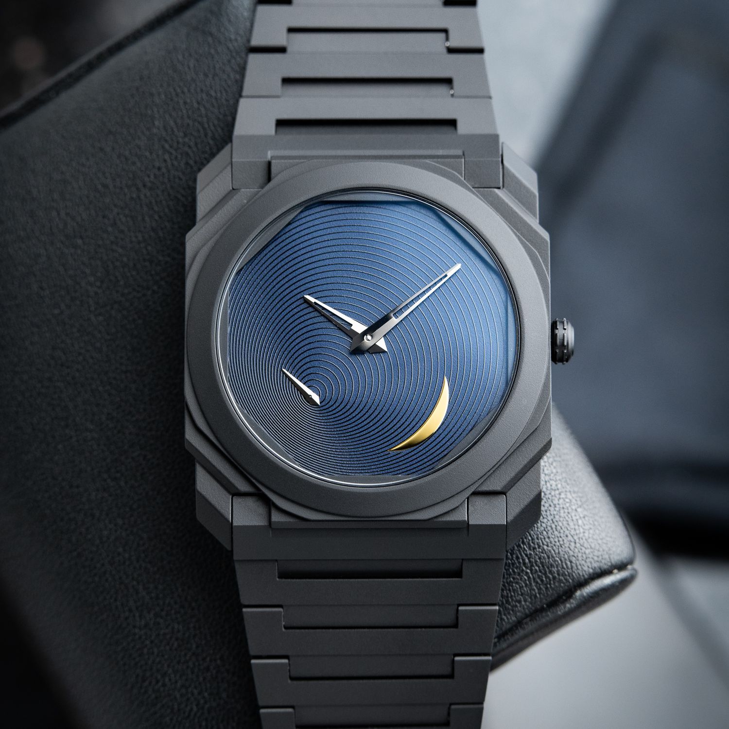 BVLGARI Bulgari Octo Finissimo Tadao Ando Limited Edition Black Ceramic Blue Dial