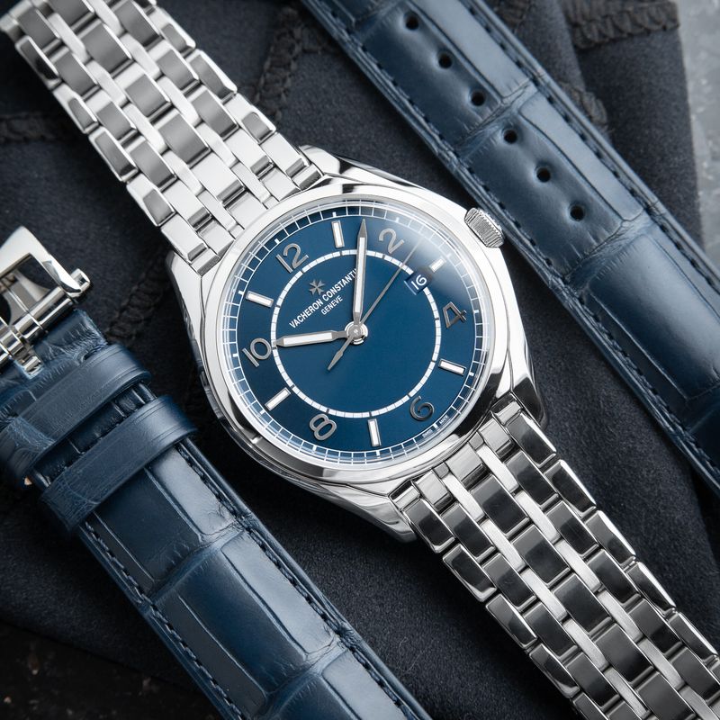 Vacheron Constantin Fiftysix Steel Bracelet+Strap Blue Automatic 40mm 4600E