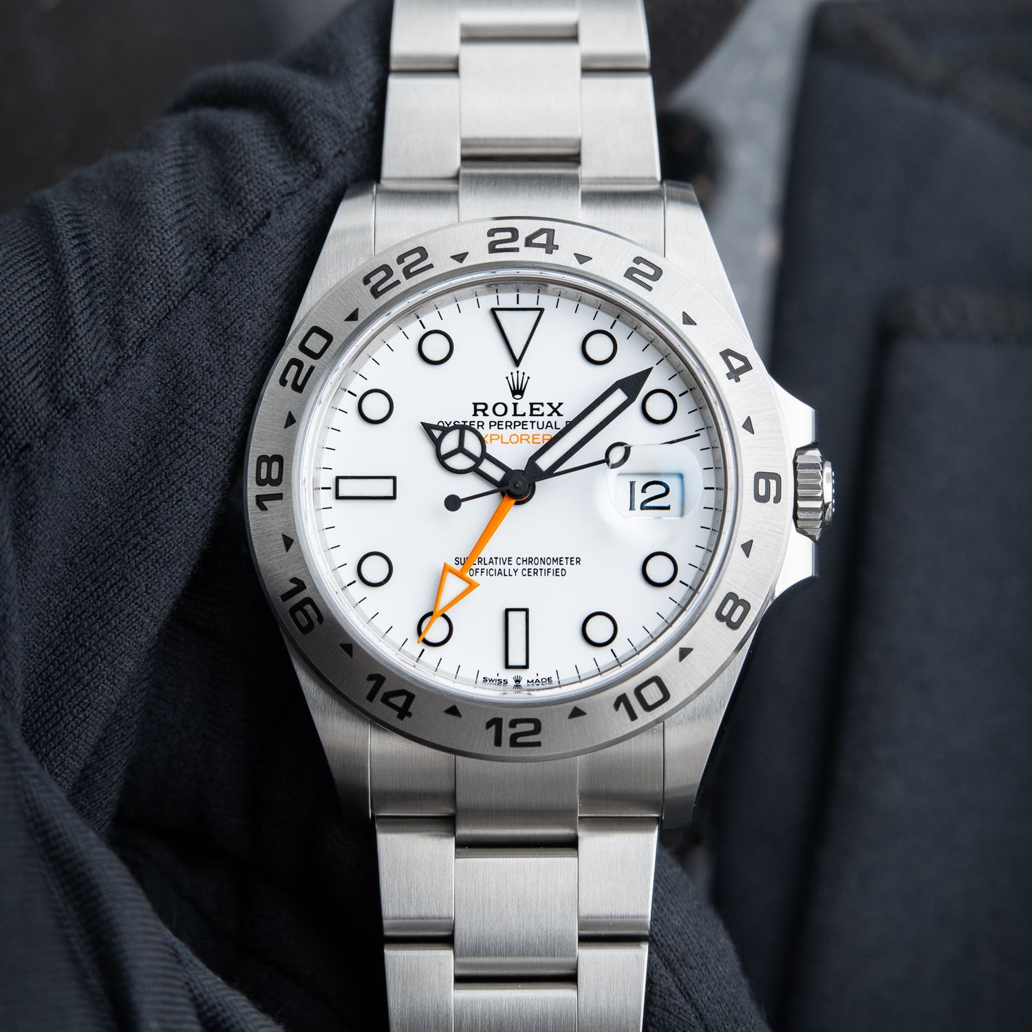 Rolex explorer ii 42mm white dial outlet