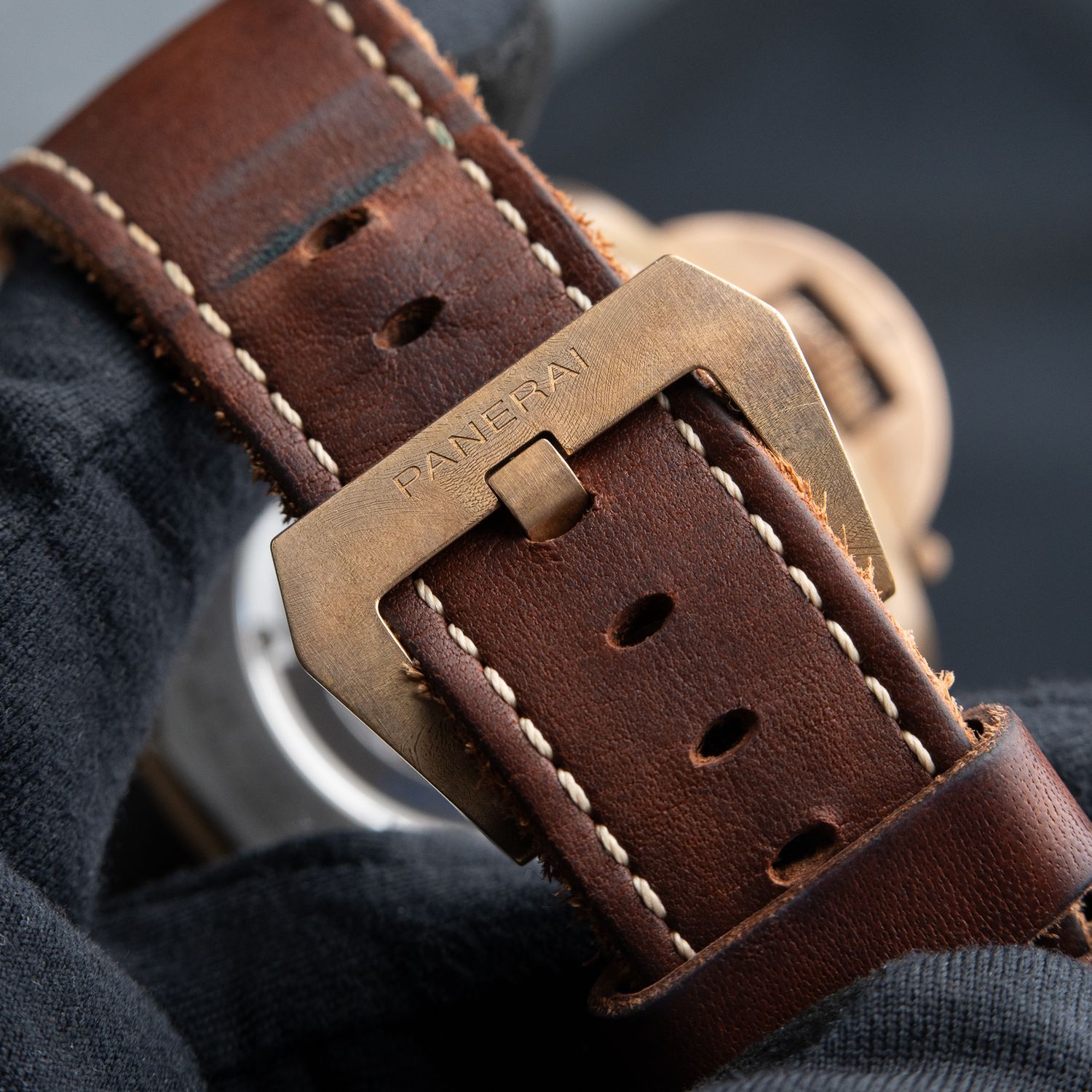 Panerai Luminor Submersible Bronzo 4 STRAPS Bronze Brown Ceramic