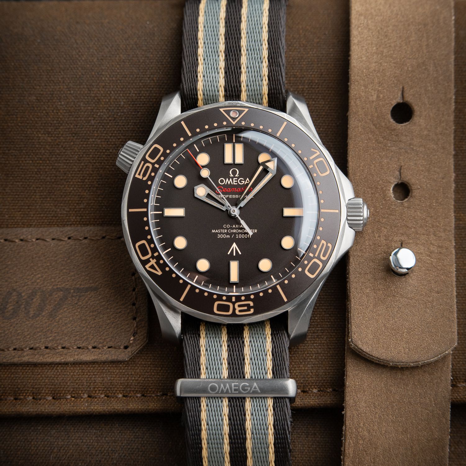 Omega Seamaster Diver 300M NTTD Diver 007 Edition Titanium NATO 