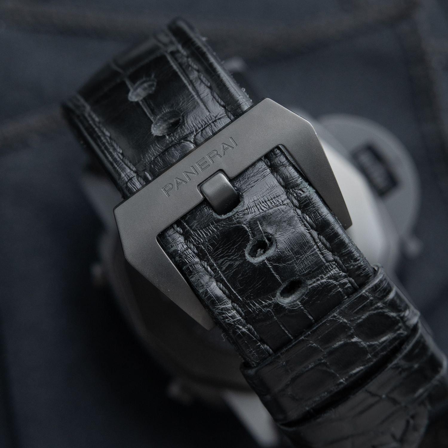 Panerai Luminor Ceramica Flyback Chronograph Ceramic Black Leather