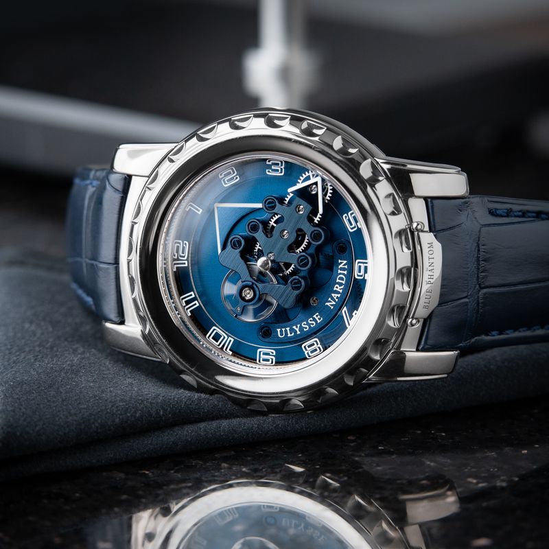 Ulysse Nardin Freak Blue Phantom 7 Days White Gold Leather Blue Dial 44.5