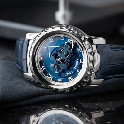 貴重 コリンシアン プロスターズ フリット ライカールト ファン・バステン Ulysse Nardin Freak Blue Phantom 7 Days White Gold Leather Blue