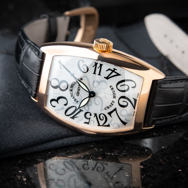 Franck Muller Vanguard Cintree Curvex SERVICED RARE Crazy Hours Rose Gold