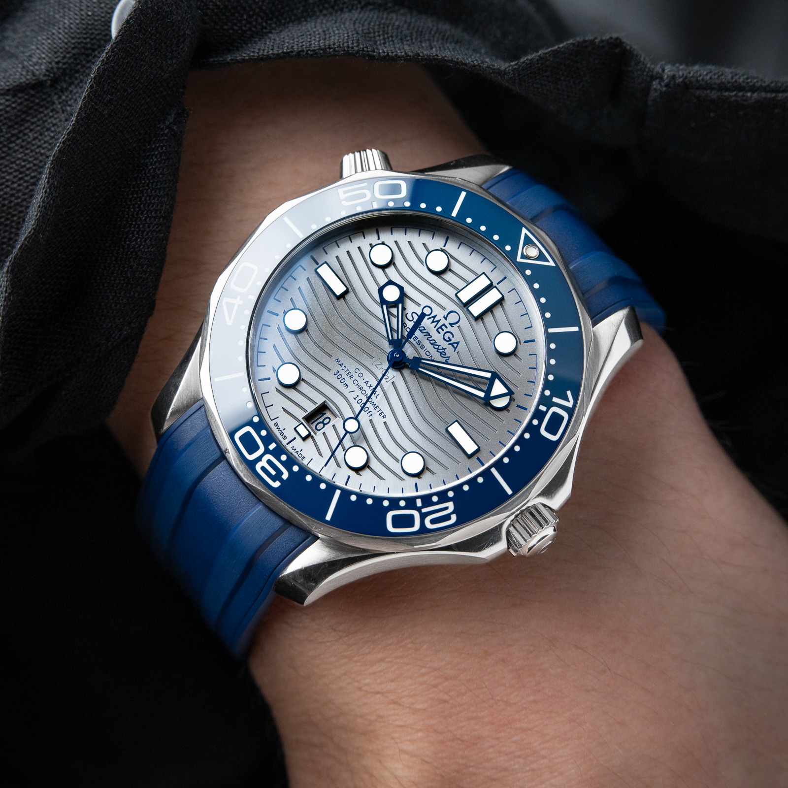 OMEGA Seamaster Professional Diver 300M SMP Steel Blue Strap Ceramic Dial