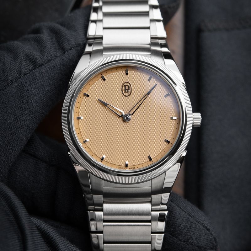 Parmigiani Fleurier Tonda PF Micro-Rotor No Date UNWORN 6/24 Golden Siena Dial Platinum Steel
