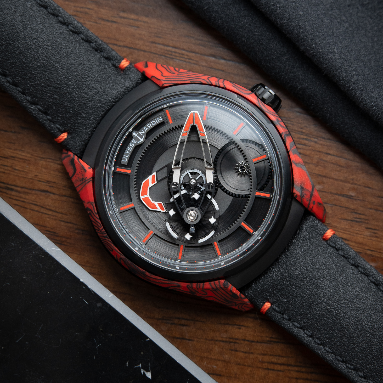 Ulysse Nardin Freak X UNWORN 7/2024 Magma Carbon Red Black Dial Leather 43mm 2303-270