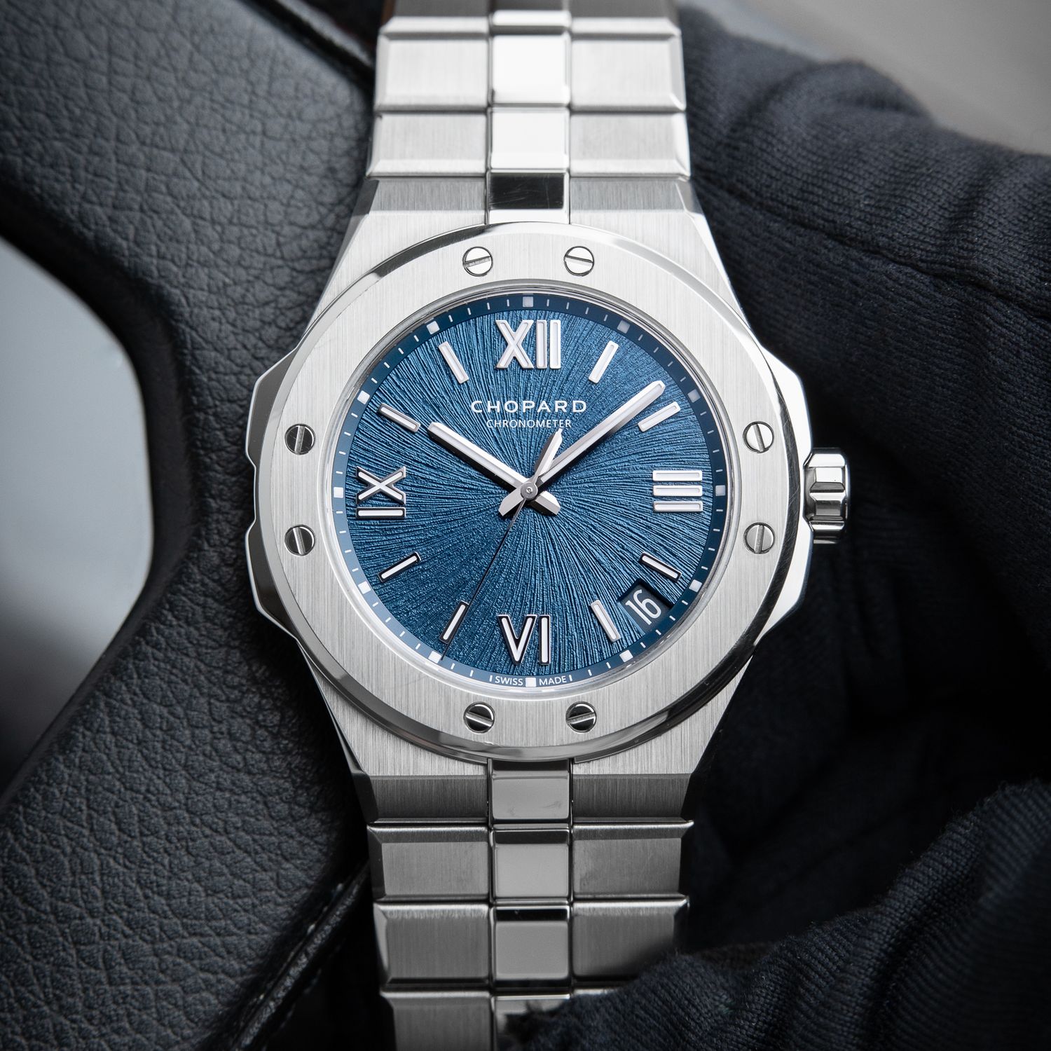 Chopard Alpine Eagle Large 41mm Date Blue Steel Bracelet Automatic
