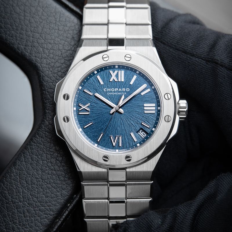 Chopard Alpine Eagle Large 41mm Date Blue Steel Bracelet Automatic