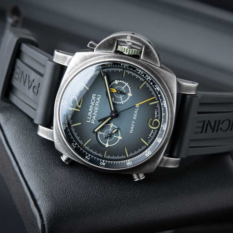 Panerai Luminor Navy Seals UNWORN Limited Edition Chronograph Grey PAM1409