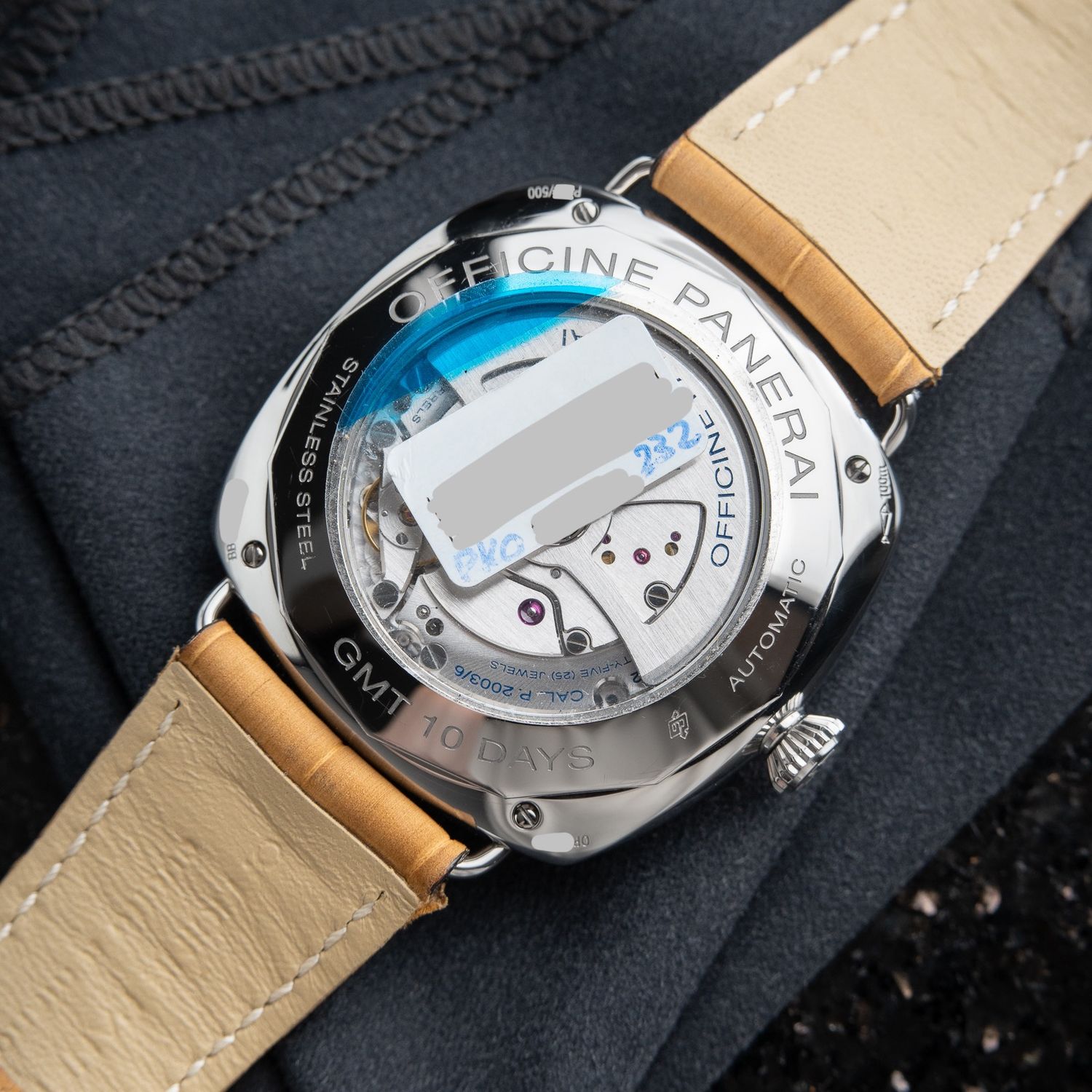 Panerai Radiomir UNWORN NOS 10 Days GMT Black Dial Steel Leather