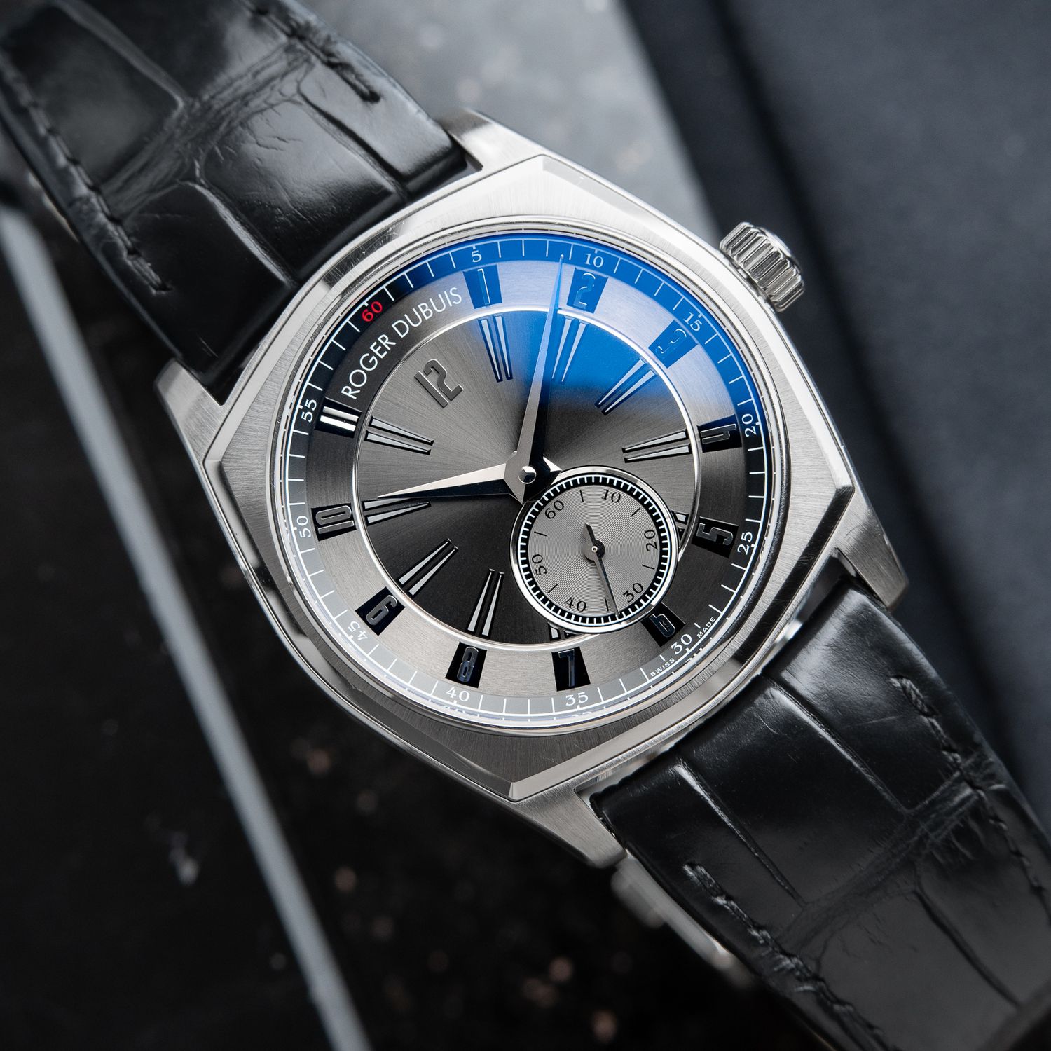Roger Dubuis La Monegasque DBMG0001 Steel Leather Gray Dial Set 42mm