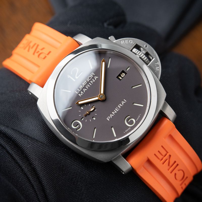 Panerai Luminor Marina 1950 3 Days Titanium Orange Rubber Automatic Pam351