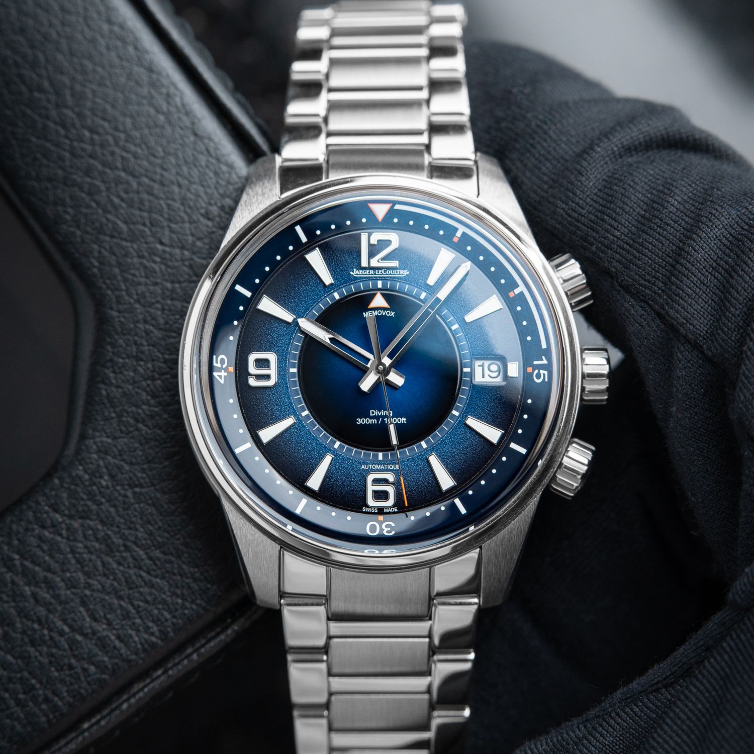 Jaeger-LeCoultre Polaris Mariner Memovox Alarm STRAP & BRACELET Blue 42mm