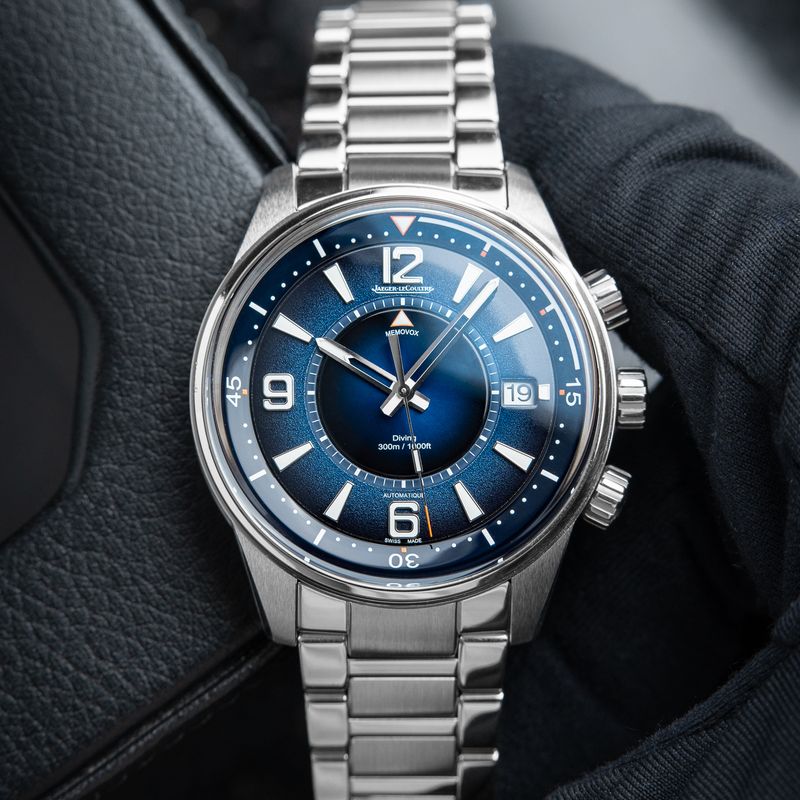 Jaeger-LeCoultre Polaris Mariner Memovox Alarm STRAP & BRACELET Blue 42mm