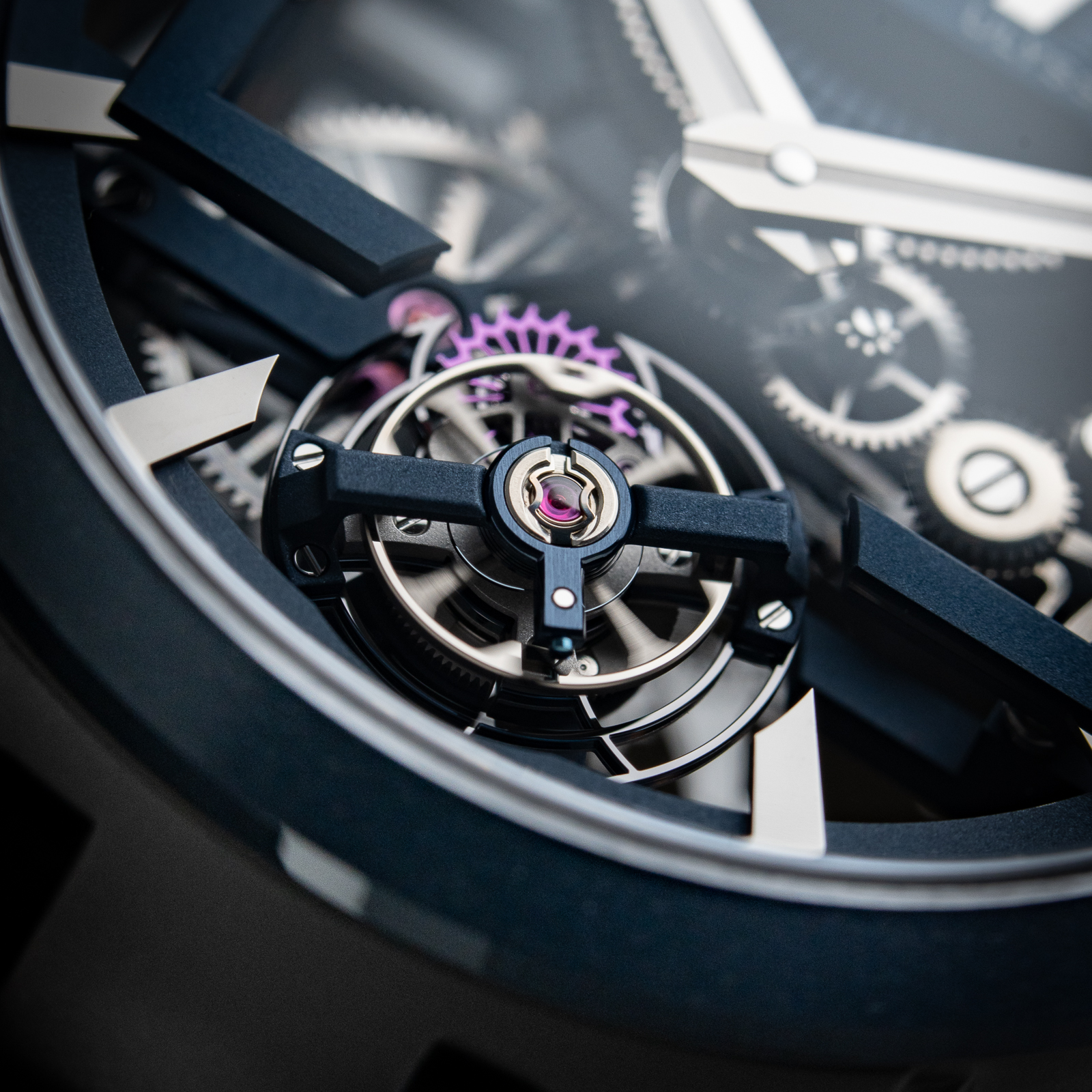 Ulysse Nardin Executive Skeleton Flying Tourbillon Blue Ceramic Titanium