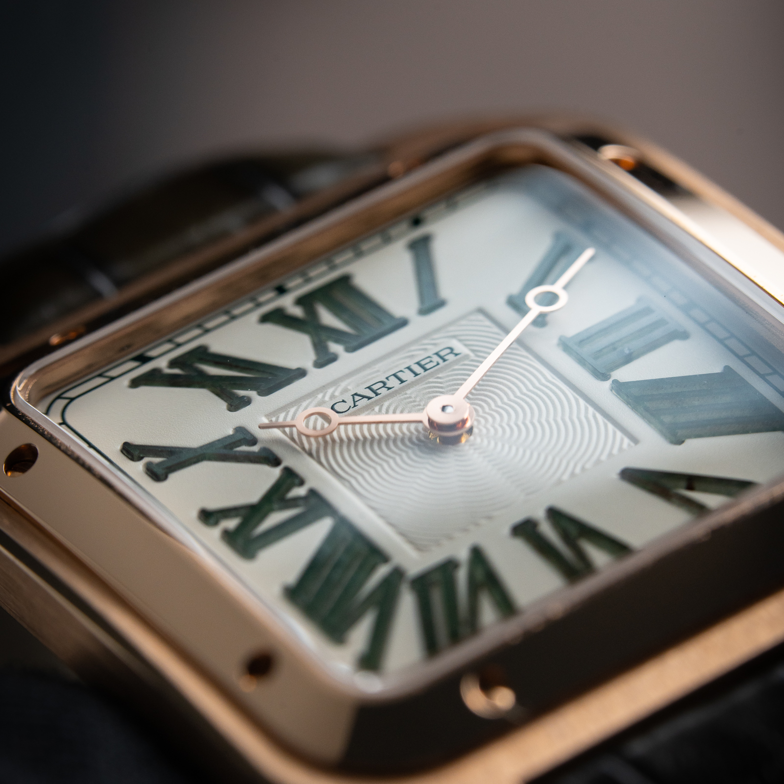 Cartier Santos Dumont XL Model RARE 6/2024 Limited Rose Gold White Jade