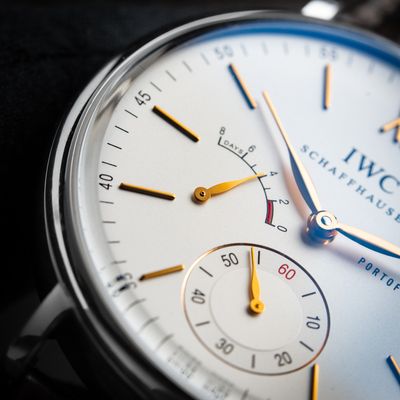 IWC Portofino Hand-Wound 8 Days White Silver Dial Steel Leather