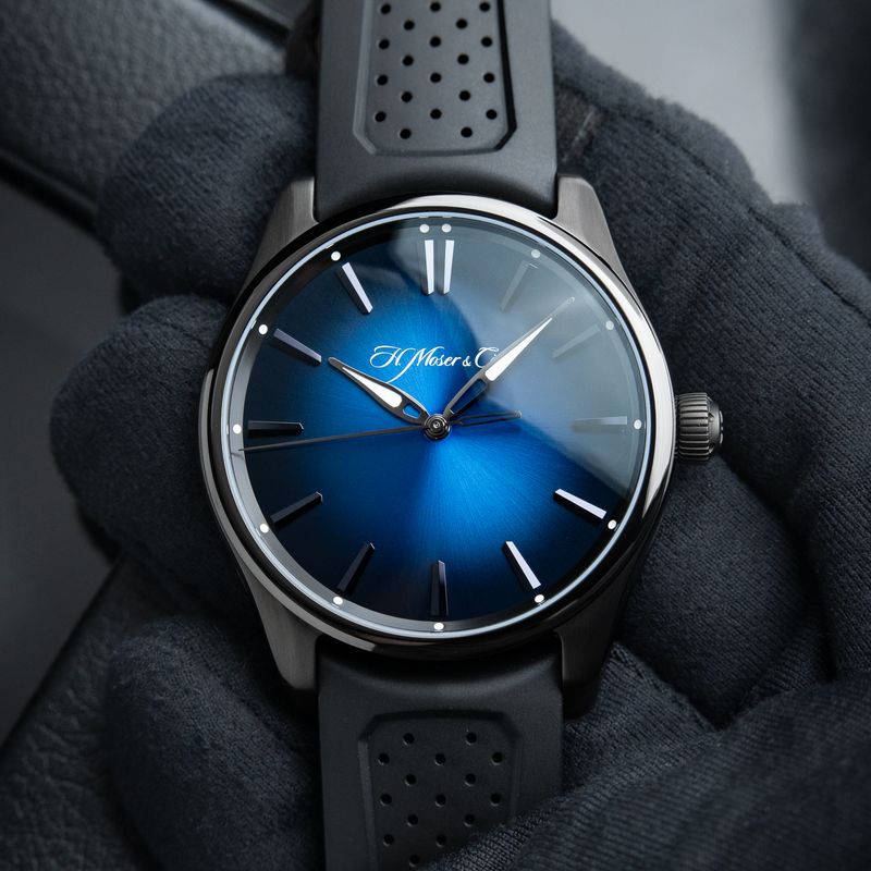 H.Moser & Cie. Pioneer Centre Seconds UNWORN 2024 DLC Steel Funky Fume Blue