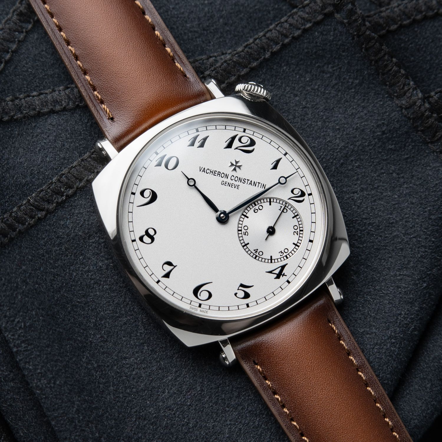 Vacheron Constantin Historiques American 1921 36.5 White Gold Leather Set