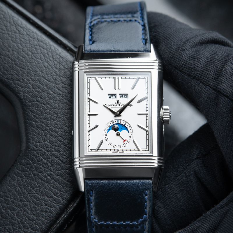 Jaeger-LeCoultre Reverso UNWORN 3/2024 Tribute Duoface Calendar Blue White