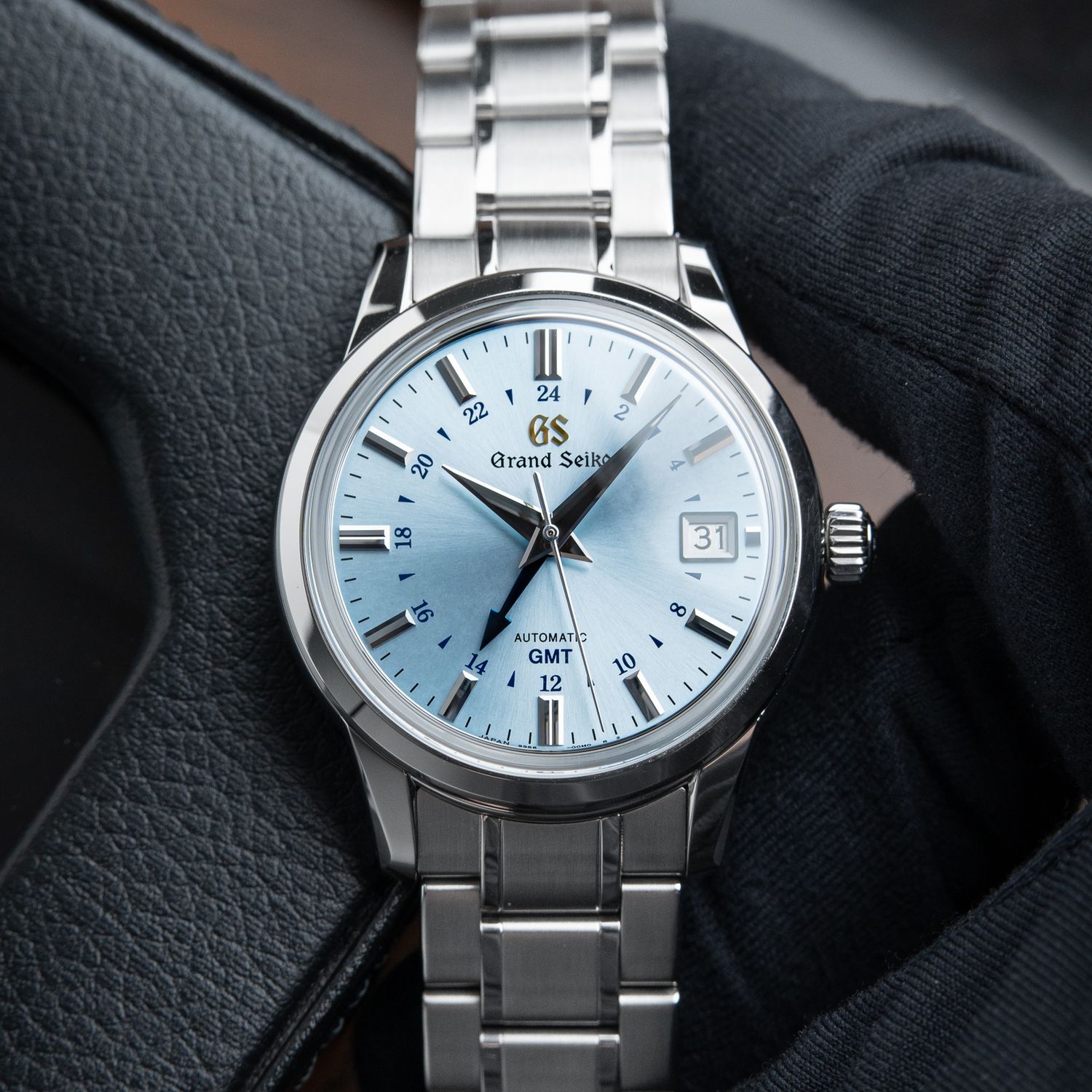 Grand Seiko Elegance Collection 25th Anniversary Sky Blue Limited Edition GMT Steel