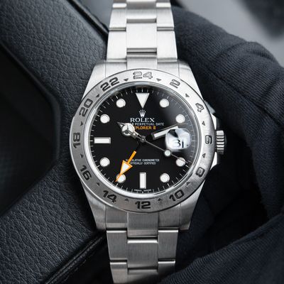 Rolex Explorer II Black Dial Oyster GMT 42mm Steel Automatic Set