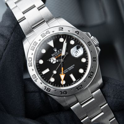 Rolex Explorer II Black Dial Oyster GMT 42mm Steel Automatic Set