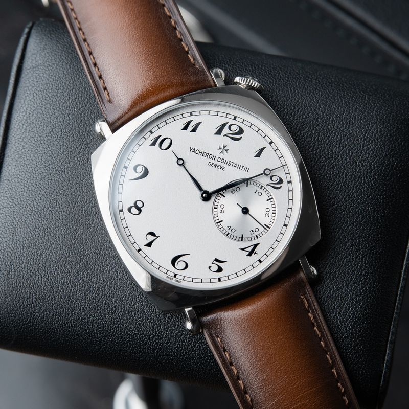 Vacheron Constantin Historiques American 1921 40 White Gold Leather Silver
