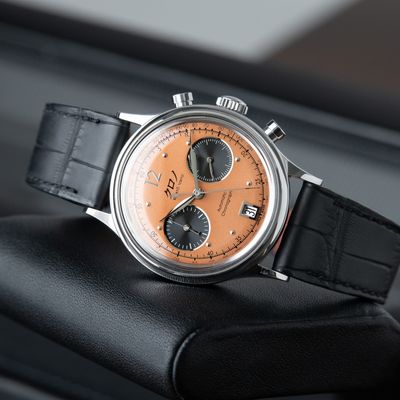 Kurono Tokyo Chronograph 1 MK.2 Salmon CB012U Automatic 38mm Steel