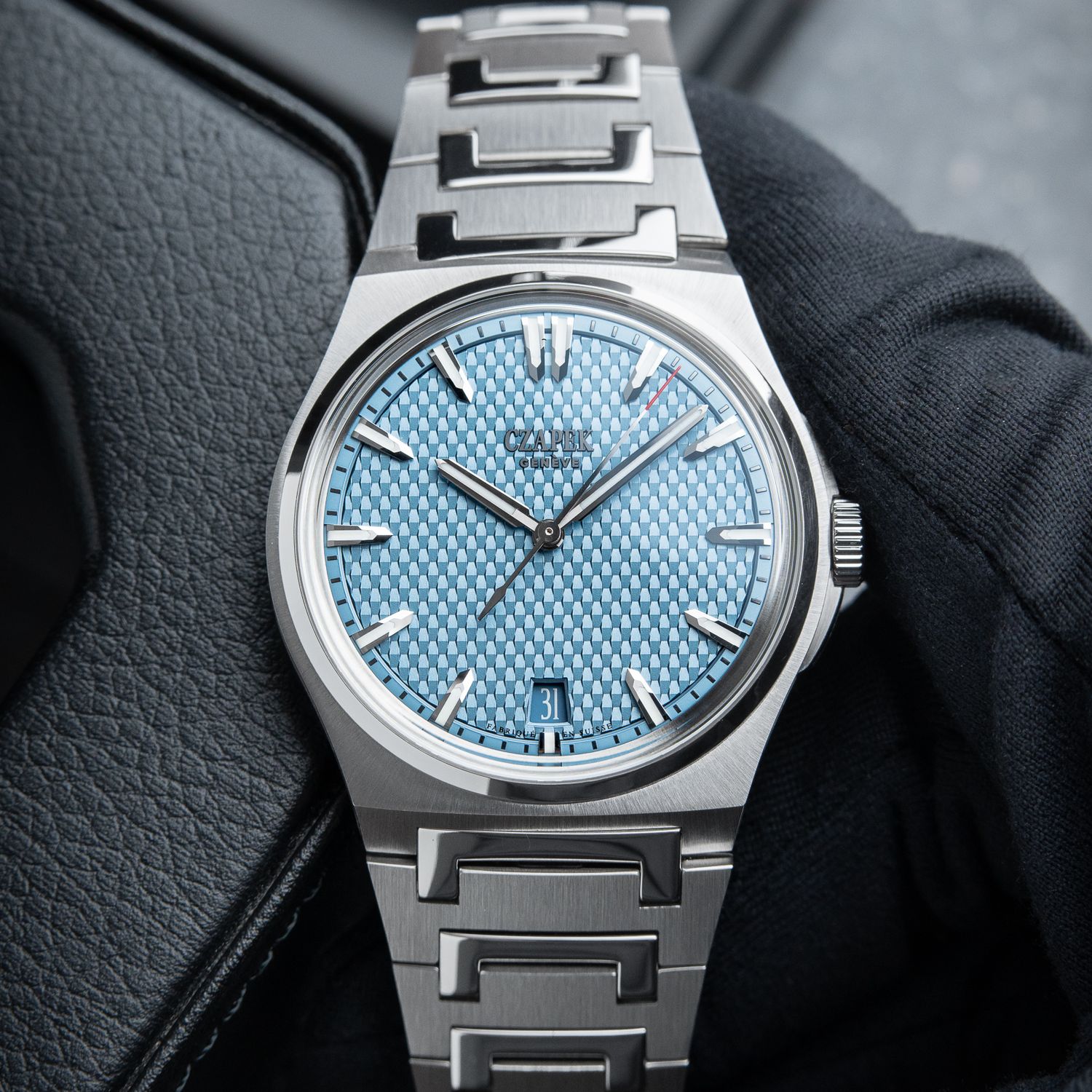 Czapek Antarctique Passage De Drake Glacier Blue Automatic EXCELLENT Steel