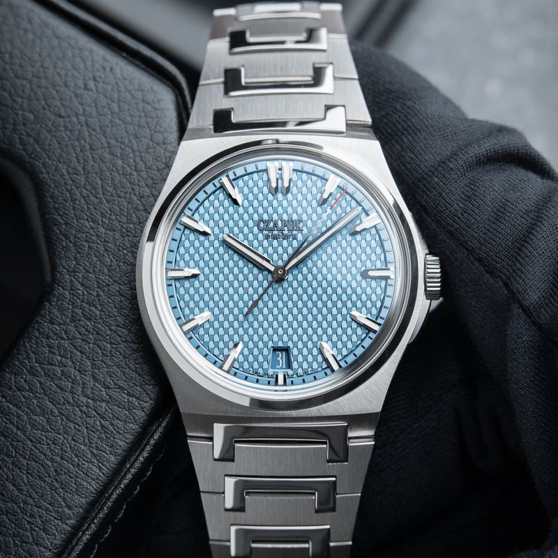 Czapek Antarctique Passage De Drake Glacier Blue Automatic EXCELLENT Steel