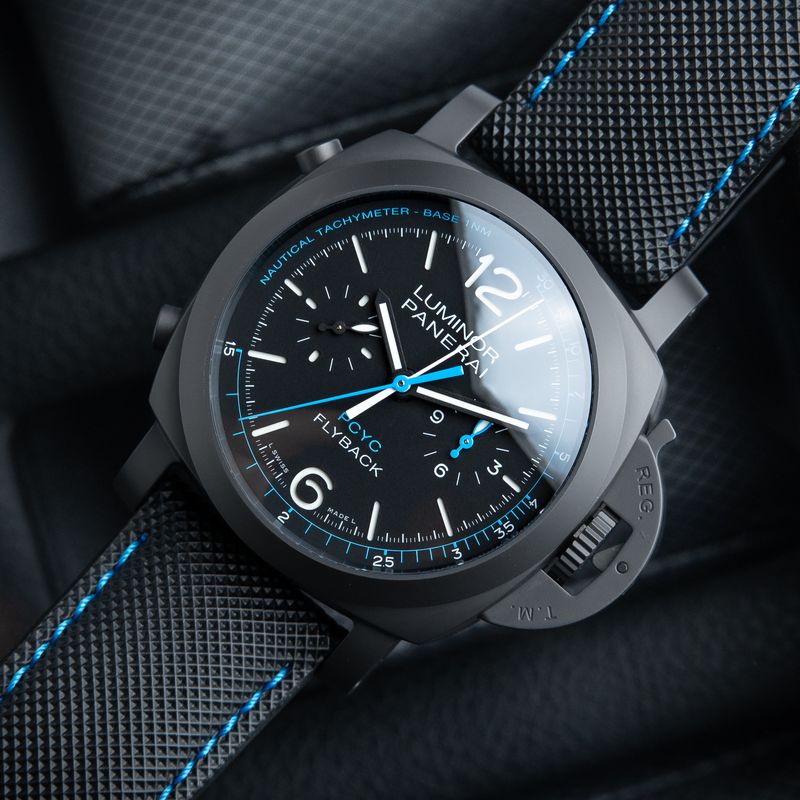 Panerai 1950 PCYC Flyback Chronograph Ceramic Black Dial PAM788 44mm