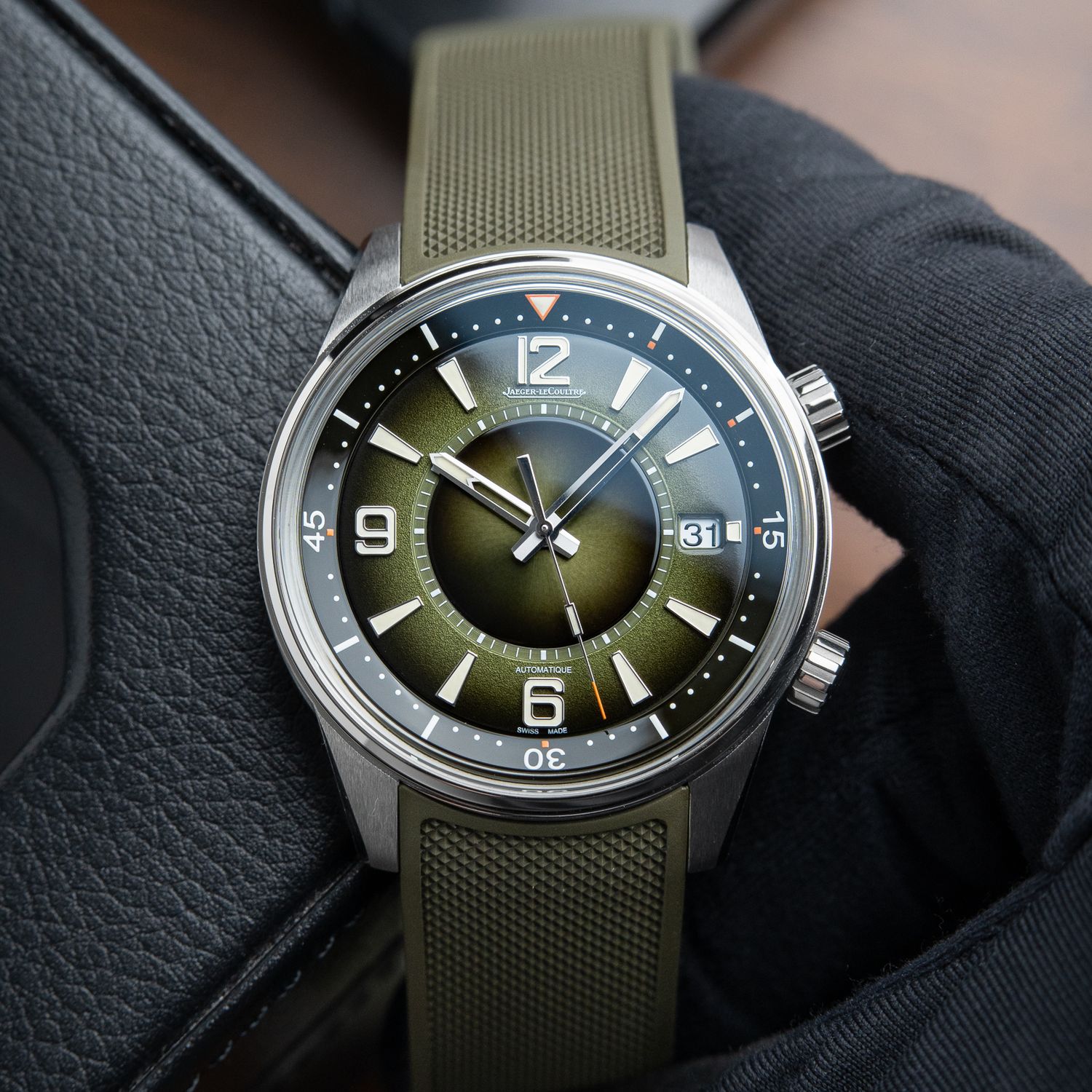 Jaeger-LeCoultre Polaris Date CLEAN Boutique Exclusive Green Dial Steel