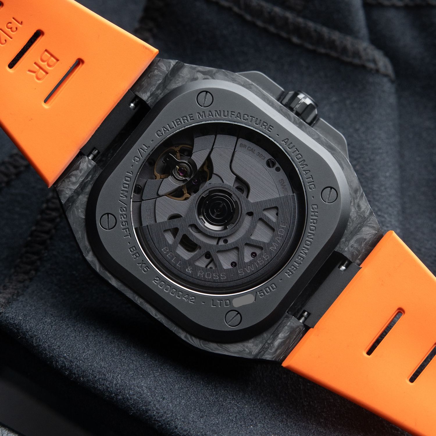 Bell & Ross BR-X5 Limited Edition Carbon Orange Titanium Rubber