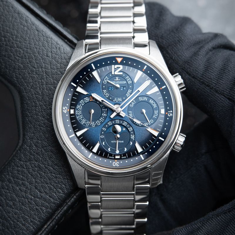 Jaeger-LeCoultre Polaris Perpetual Calendar Moonphase Blue Steel Bracelet